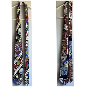 EUC Set of 2 Nicole Miller 100% Silk Ties